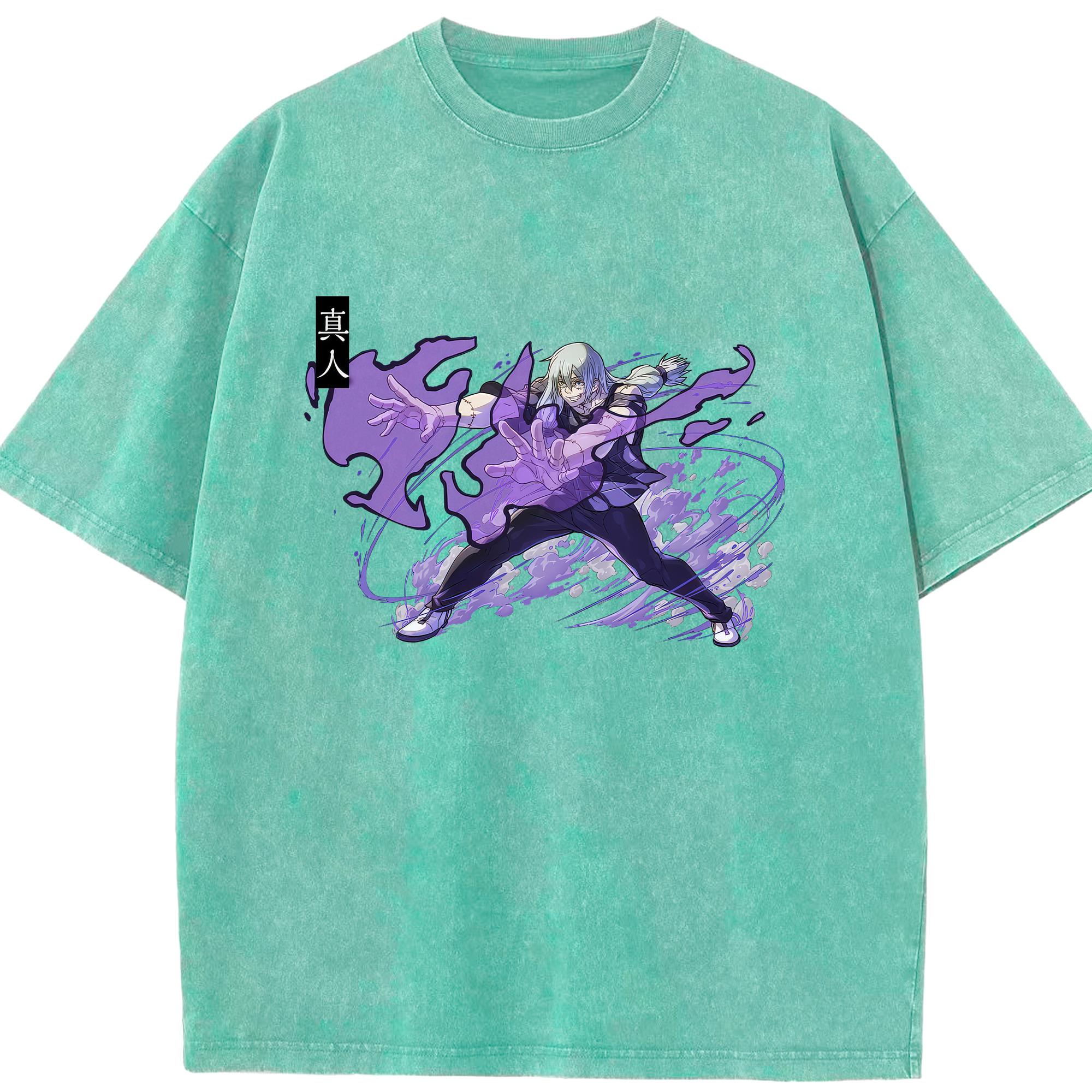 （画像用） 呪術廻戦 Jujutsu Kaisen 綿100% ヴィンテージ風 半袖Tシャツ（フロントプリント）